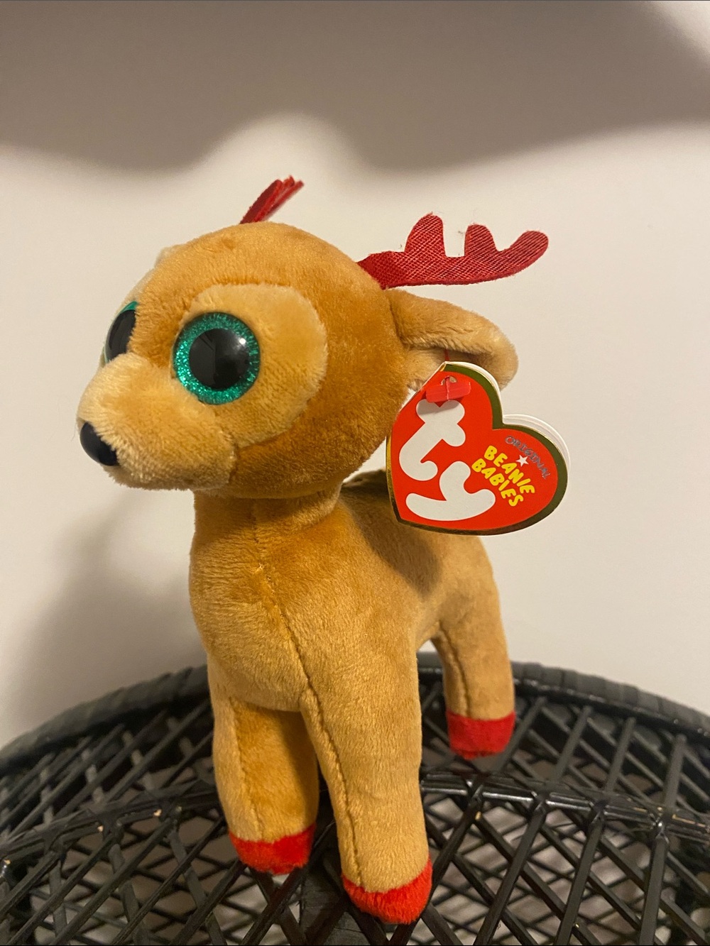 Newπ Ty Beanie Baby TINSEL Reindeer Plush Christmas gifts